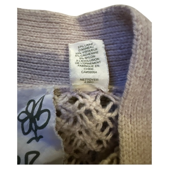 Field Flower, size large : Women's Beige Cardigan Sweater,knit multiple patterns - Picture 8 of 9